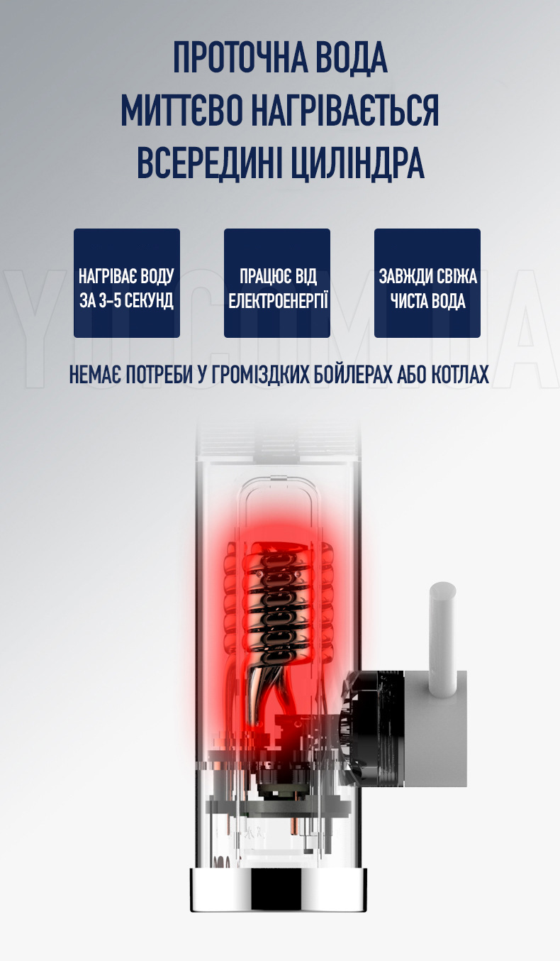 Проточний електричний водонагрівач з екраном Heating Faucet HaoHaiyo FT-004 Проточний електричний водонагрівач з екраном Heating Faucet HaoHaiyo FT-004